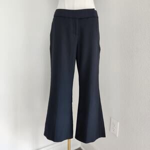 Y2K Express Design Studio Editor Black Cropped Flare Dress Pants Low Rise 4